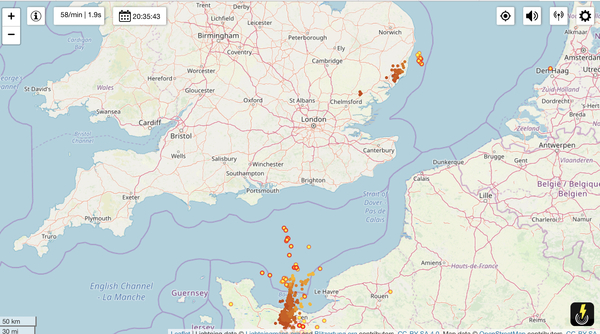 Potential for severe thunderstorms and heavy rain Tuesday 18th/Wednesday 19th.
