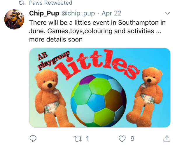 Pup play fans dance for children at Pride