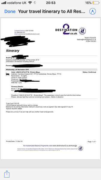 Avoid Destination2- cancellation fiasco