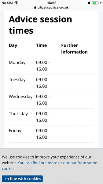 Citizens Advice help please