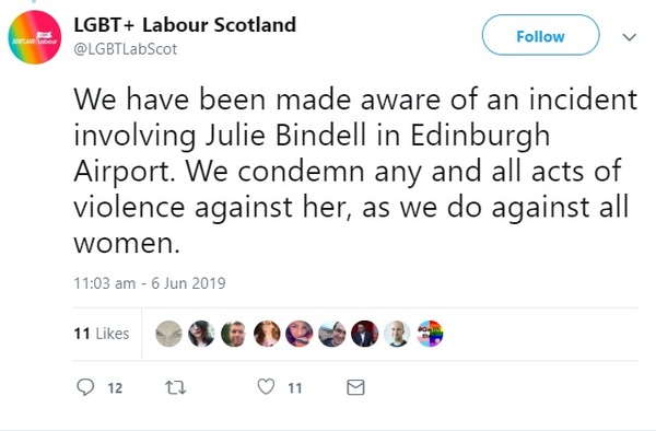 Julie Bindel physically attacked after meeting