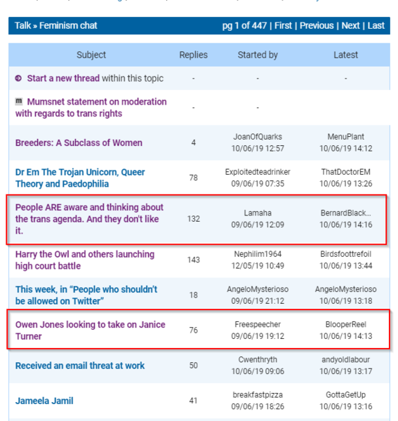 Board not appearing in last updated order