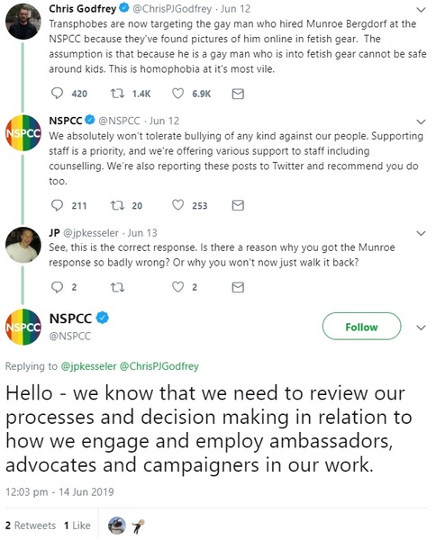 Potential Systemic Safeguarding failures in NSPCC / Childline illustrated by appointment & ending of relationship with Munroe Bergdorf Thread 2