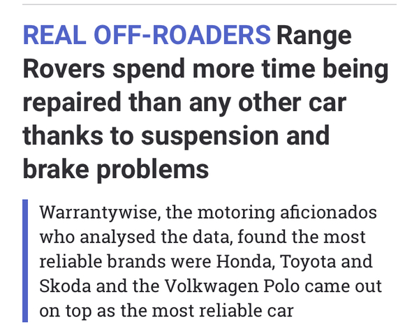 Rich people = same car