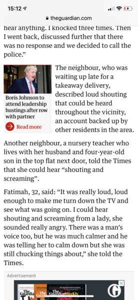 Are we ok with our soon to be PM being involved in a domestic 'argument'?