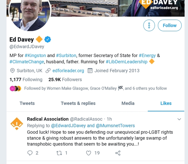 Webchat with Ed Davey, Lib Dem leadership candidate, on Tuesday 18 June at 1.30pm