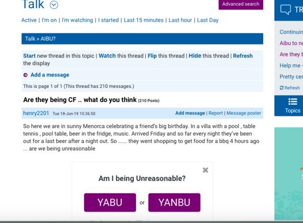 Introducing AIBU voting