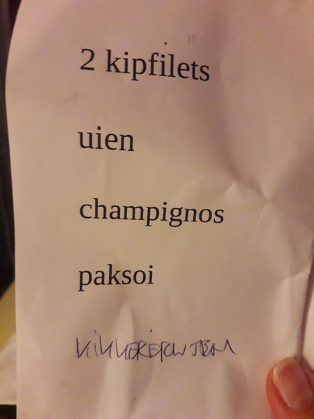 Long time MNers, I've found a shopping list...