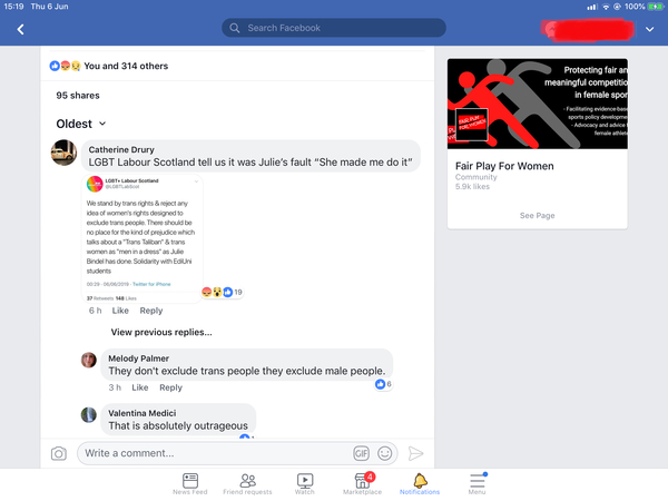 Julie Bindel physically attacked after meeting