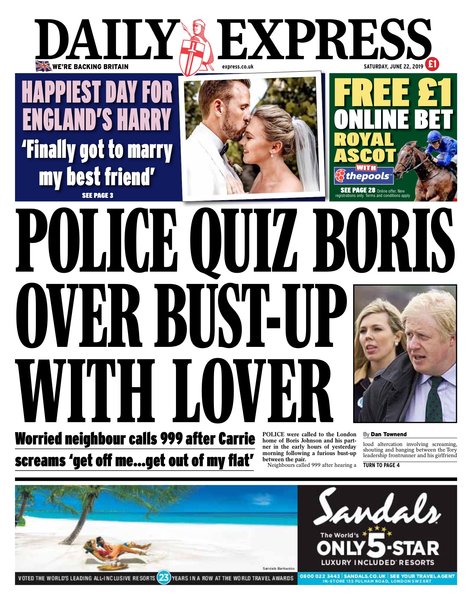 Westminstenders: Brace Yourself It's Gonna BeBoris