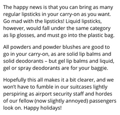 Toiletries and makeup in Easy-Jet carry on luggage. Please help!