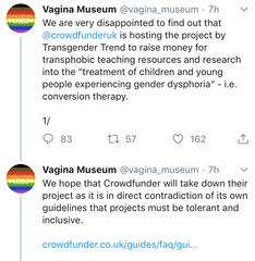 The Vagina Museum - 'let's destigmatize the word!!' (while avoiding the word 'woman')