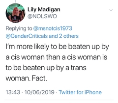 Kitty Holland of the Irish Times declaring Jean Hatchet’s upcoming ride for murderec women transphobic