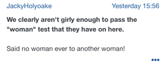 Use of trans identified male as opposed to transwoman.