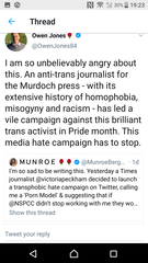 Owen Jones looking to take on Janice Turner