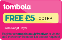 Tombola free £5 codes