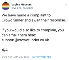 The Vagina Museum - 'let's destigmatize the word!!' (while avoiding the word 'woman')