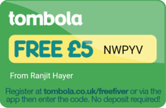 Tombola free £5 codes