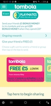 Tombola free £5 codes