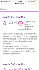 Too much calpol after 8 week vaccinations?