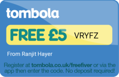 Tombola free £5 codes