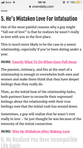 Break up support thread