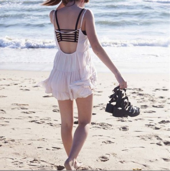 Summer dresses with bras showing