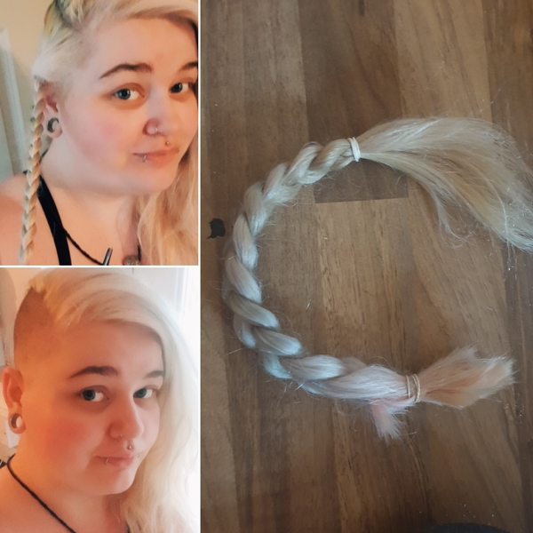 Shaving the side of my hair/head.