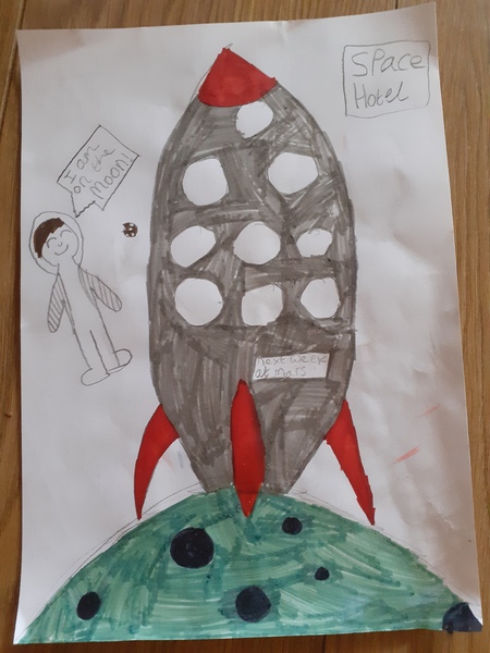 What should the first hotel on the moon look like? Share your children’s drawings