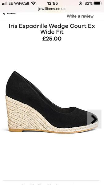 Can anyone find a slightly lower version of this espadrille
