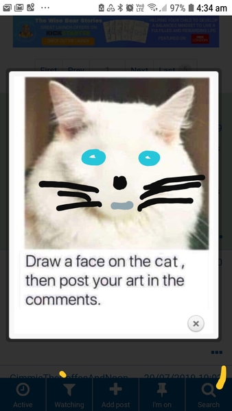 Draw a cat face challenge