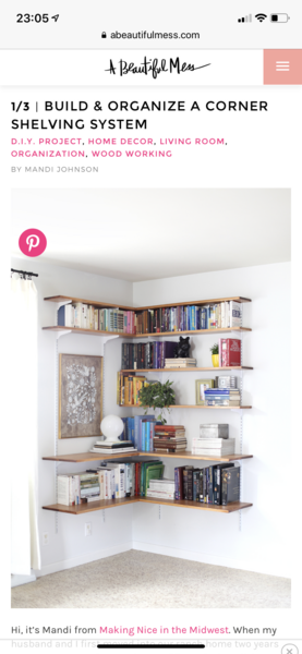 Corner storage solution