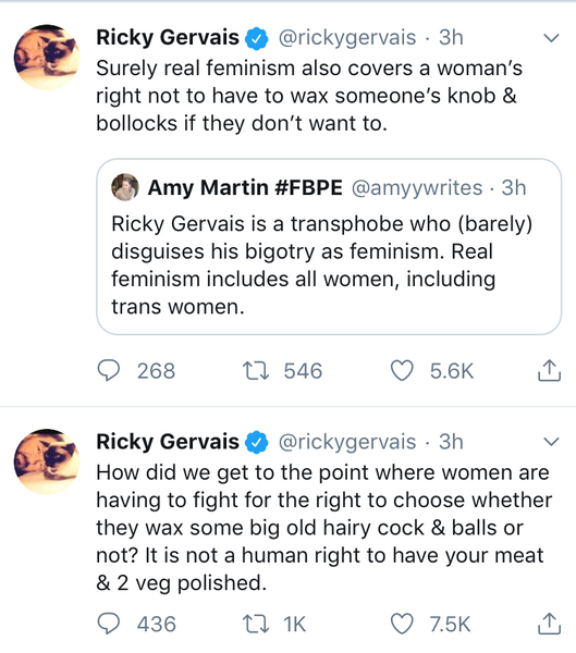 Ricky Gervais ‘Humanity’ and trans