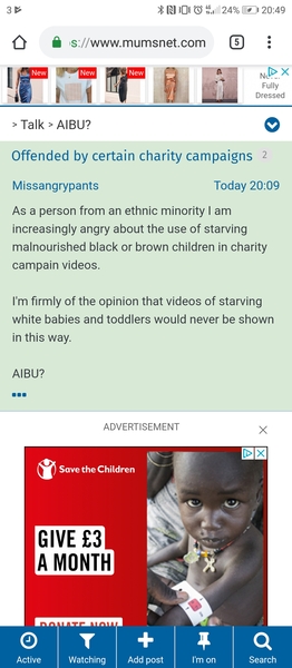 Offended by certain charity campaigns