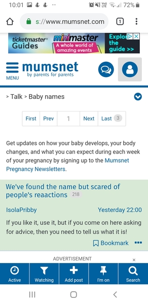 We've found the name but scared of people's reaactions