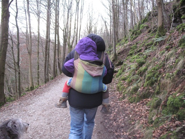 Baby wearing  4 year old