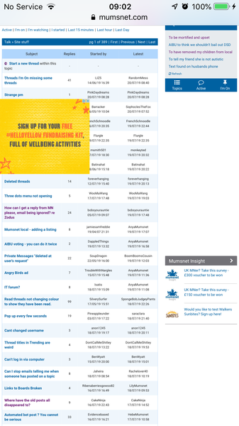 Advert obscuring threads