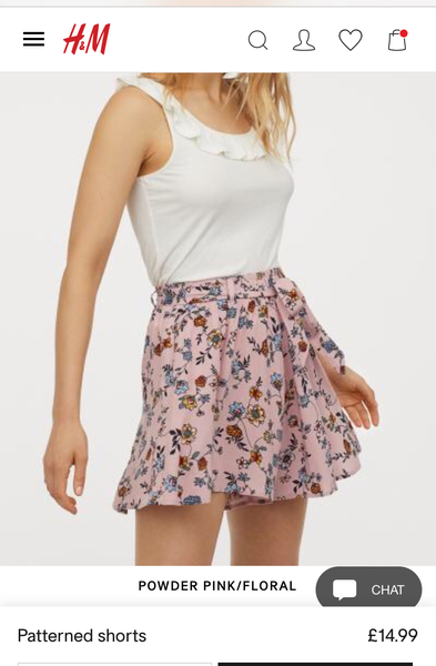 I want a pair of culotte shorts - basically shorts that look like a skirt