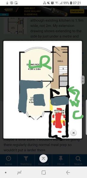 What to do with wasted space if extend kitchen