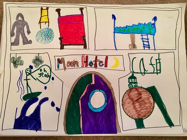 What should the first hotel on the moon look like? Share your children’s drawings