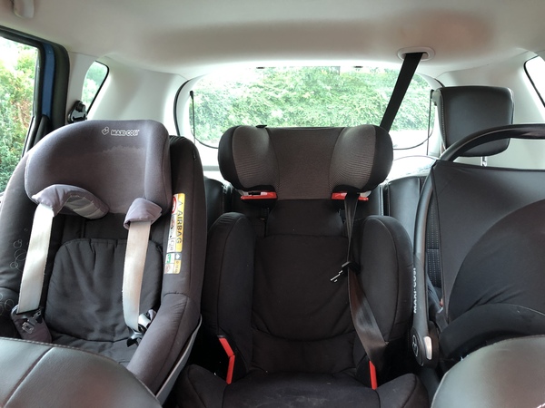 Car that will fit three car seats but not a seven seater