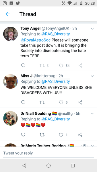 Royal Astronomical Society calls out TERFs