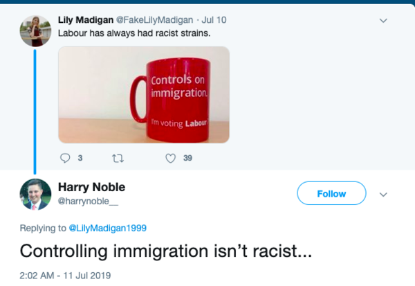 Not sure Lily's tweet on T**F segregated bathrooms went to plan...