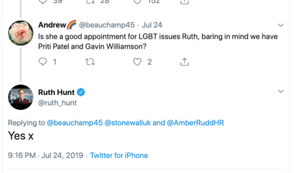 Huff Post article - This Is Where Boris Johnson's New Cabinet Stands On LGBTQ Issues