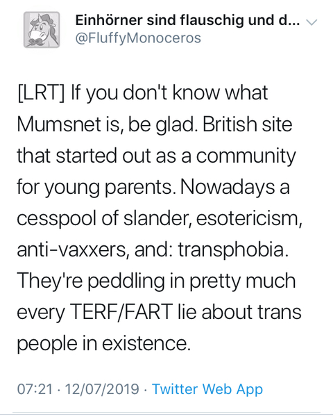 If you don’t know what Mumsnet is be glad...