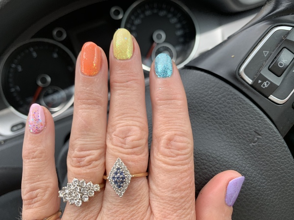 Pastel nail colours