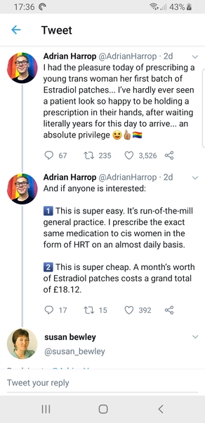 Dr H Again: Prescribing Estradiol Is No Pain (5th thread, it's said)