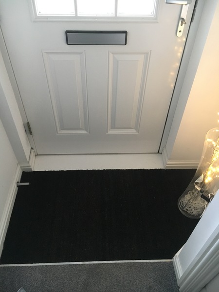 Show me how you protect your carpet by external doors