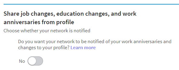 LinkedIn question - how to update without tipping off current employer