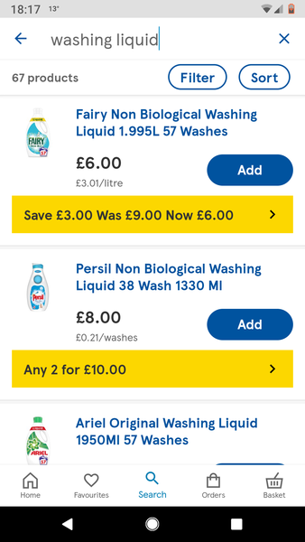 "Washing liquid"